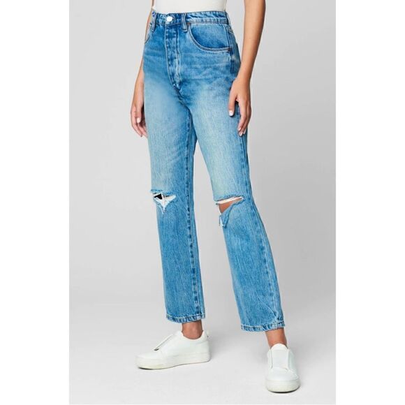 NWT BLANKNYC The Howard Distressed Mid Rise Loose Fit in Wildflower, Size 27 - Picture 3 of 16